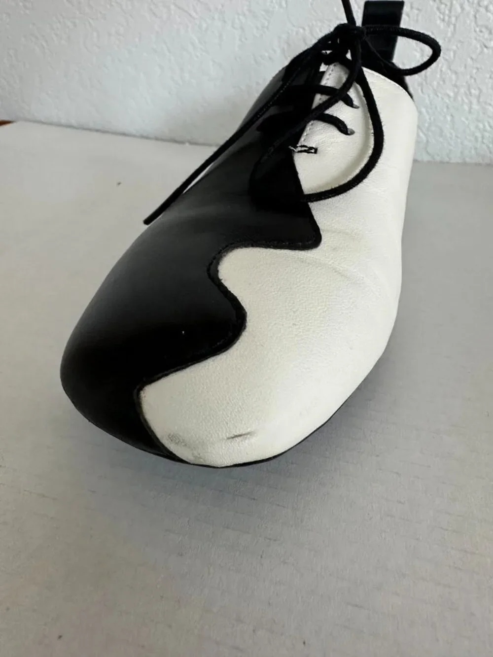 Camper CamperLab Twins Black & White Lace Up Light Weight Shoe Art To Wear